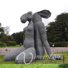 2018 outdoor garden decorations stone carving marble rabbit statue